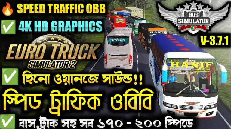 Bus Simulator Indonesia Bangladeshi ETS2 Speed Traffic OBB + APK Download V3.7.1 for Bussid