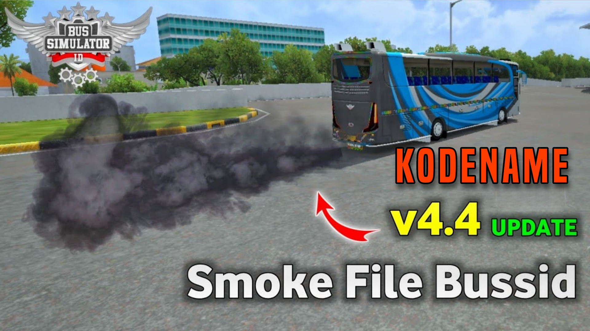 How to add black smoke to the back of the bus BUSSID V4.4
